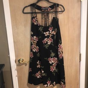 Size 2X Black Floral Dress